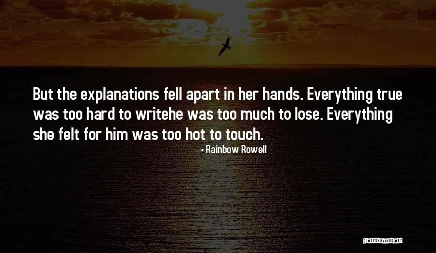 Hard To Lose Someone Quotes By Rainbow Rowell Hard To Lose Someone Quotes By Rainbow Rowell