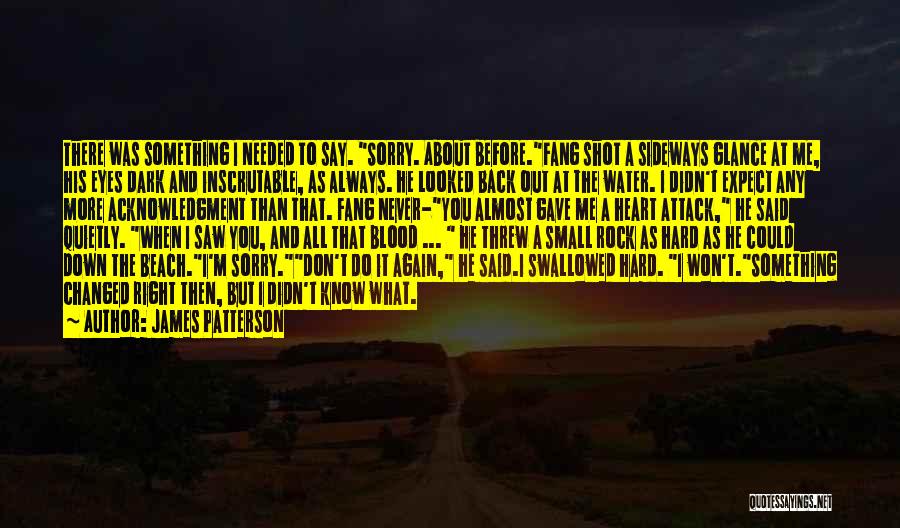 Hard To Say I'm Sorry Quotes By James Patterson