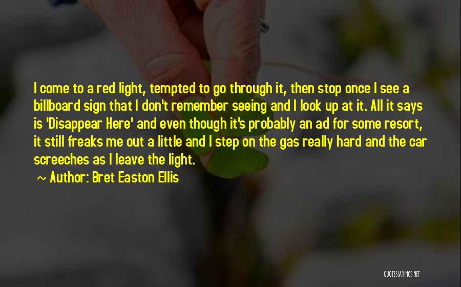 Hard To See The Light Quotes By Bret Easton Ellis