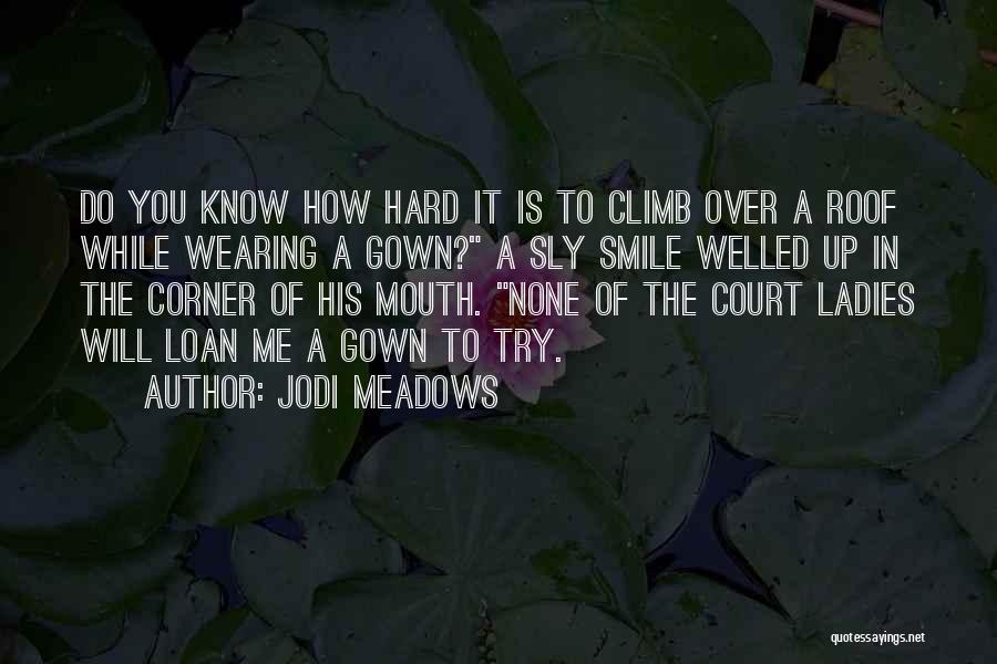 Hard To Smile Quotes By Jodi Meadows