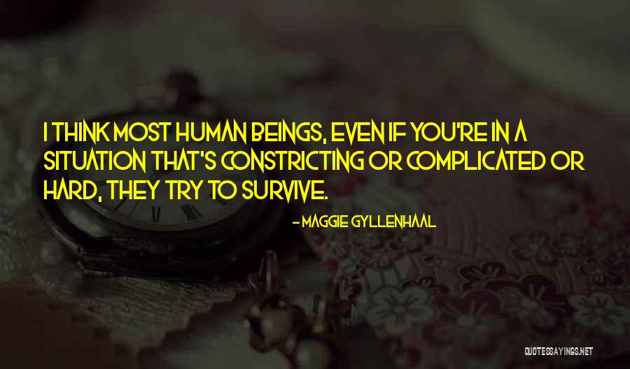 Hard To Survive Quotes By Maggie Gyllenhaal