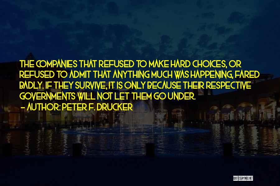Hard To Survive Quotes By Peter F. Drucker
