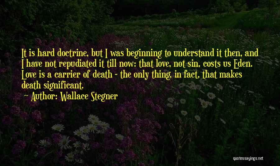 Hard To Understand Love Quotes By Wallace Stegner