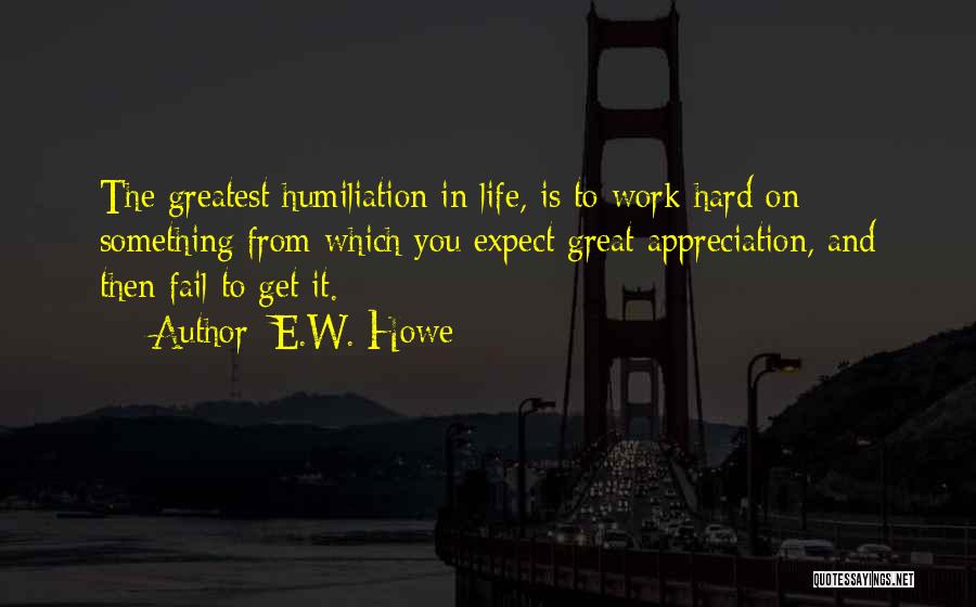 Hard W Quotes By E.W. Howe