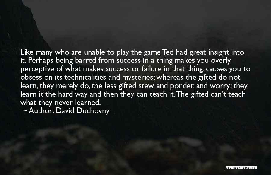 Hard Way To Success Quotes By David Duchovny