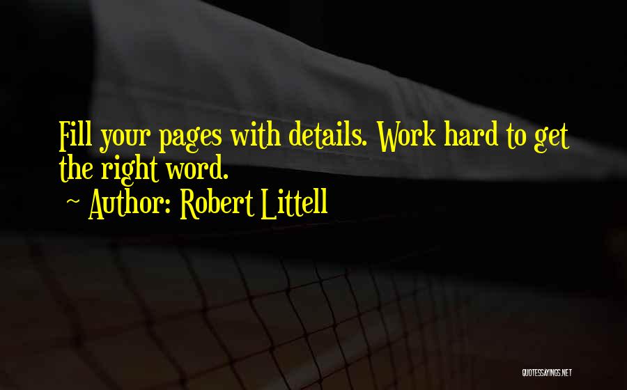 Hard Word Quotes By Robert Littell