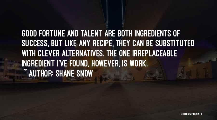 Hard Work And Talent Quotes By Shane Snow