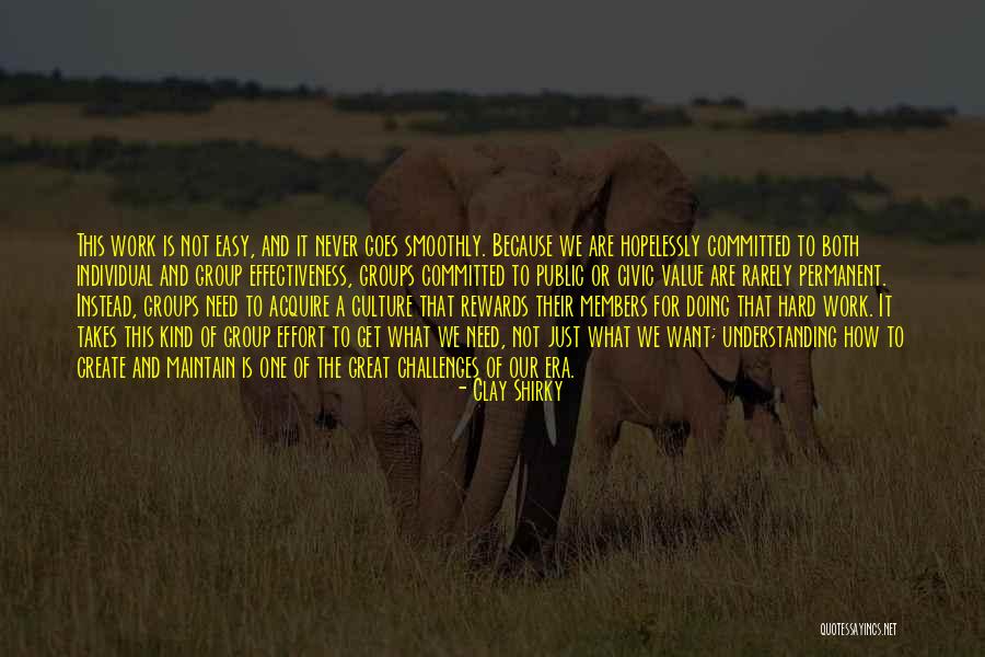 Hard Work Great Rewards Quotes By Clay Shirky
