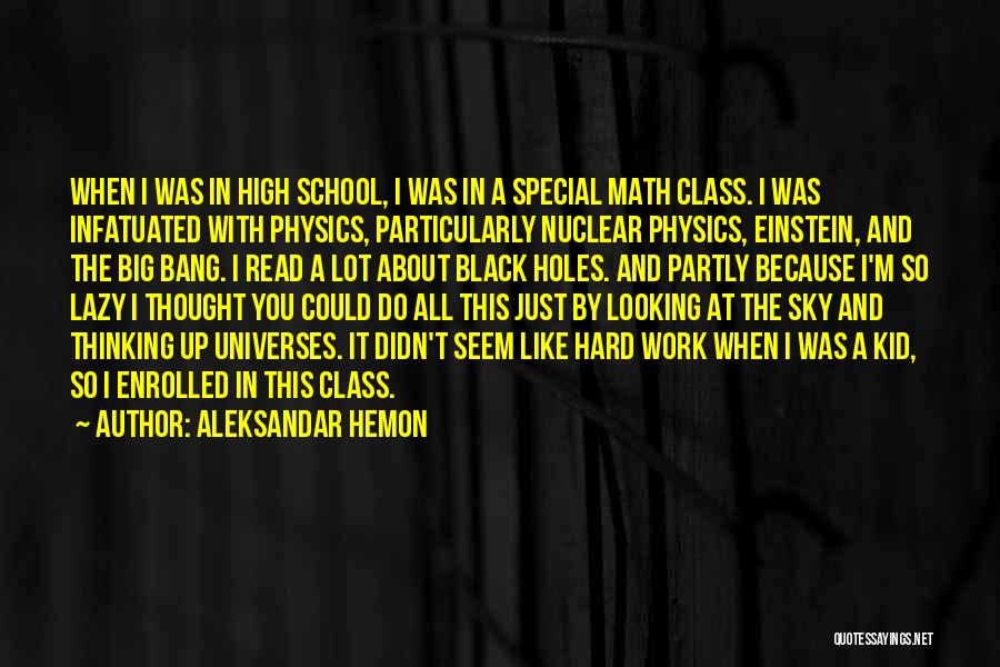 Hard Work In School Quotes By Aleksandar Hemon