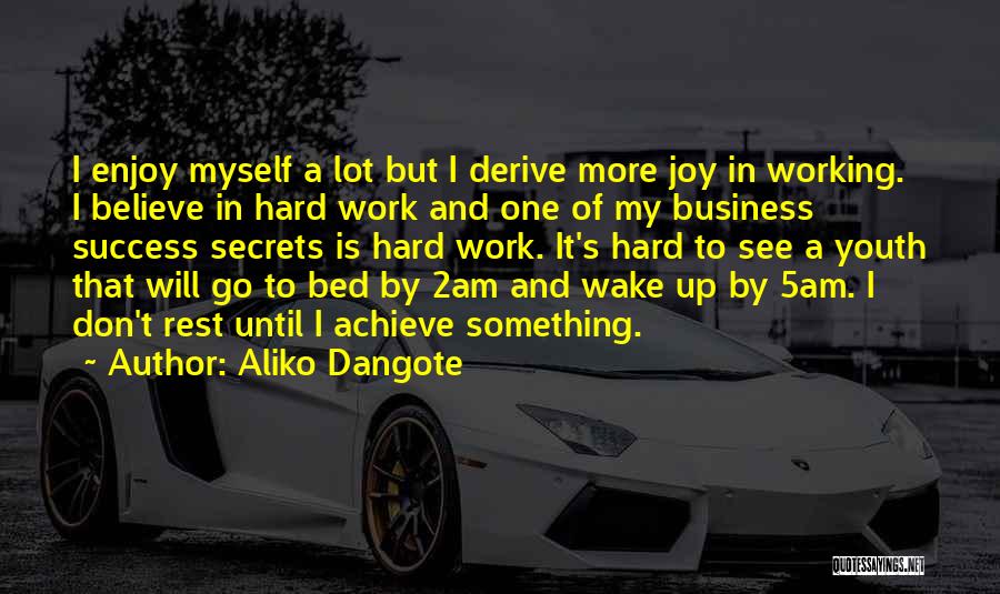 Hard Work Is Success Quotes By Aliko Dangote