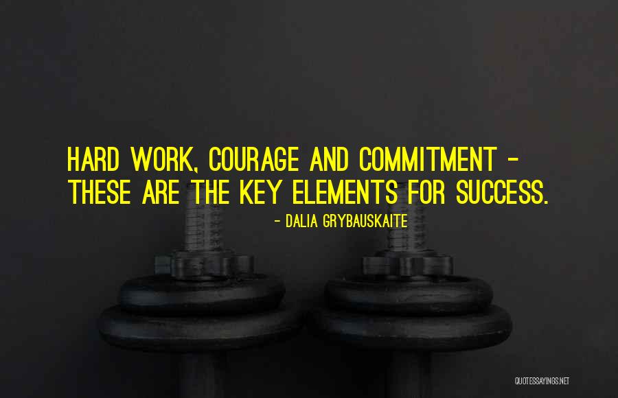 Hard Work Is The Key To Success Quotes By Dalia Grybauskaite