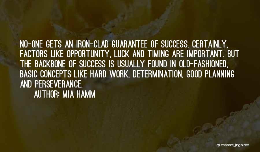 Hard Work Luck Quotes By Mia Hamm