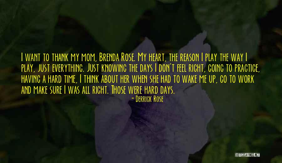 Hard Work Mom Quotes By Derrick Rose Hard Work Mom Quotes By Derrick Rose