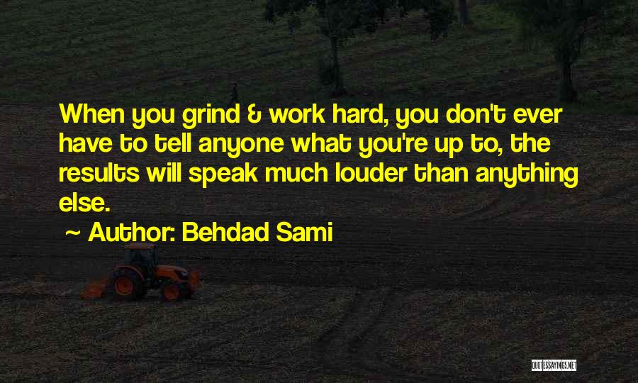 Hard Work No Results Quotes By Behdad Sami