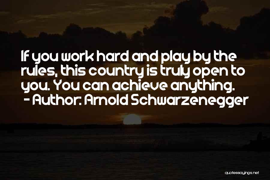 Hard Work Play Quotes By Arnold Schwarzenegger