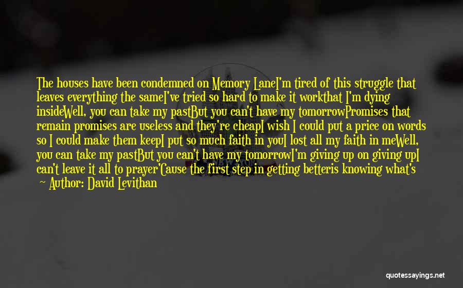 Hard Work Prayer Quotes By David Levithan