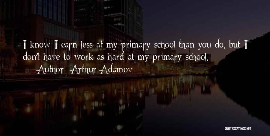 Hard Work School Quotes By Arthur Adamov