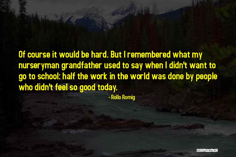 Hard Work School Quotes By Rollo Romig