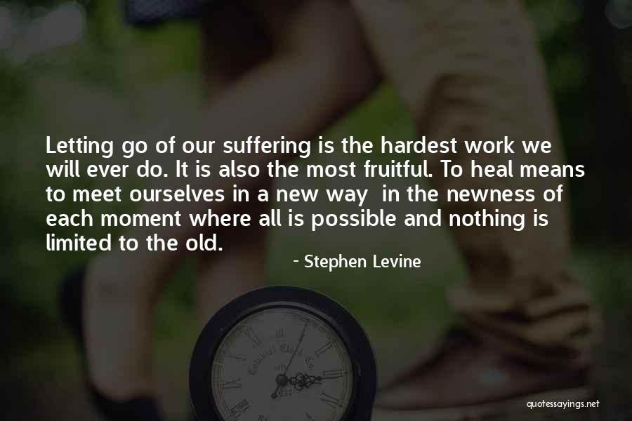 Hardest Moment Quotes By Stephen Levine