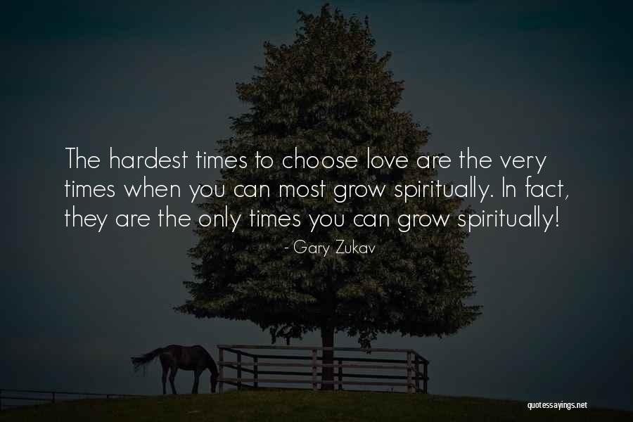 Hardest Times Quotes By Gary Zukav