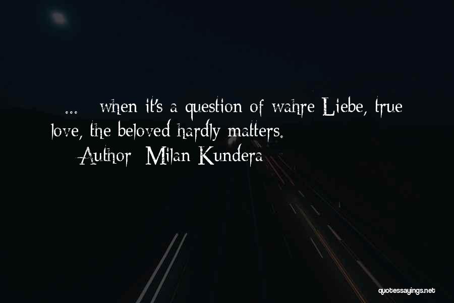 Hardly Matters Quotes By Milan Kundera