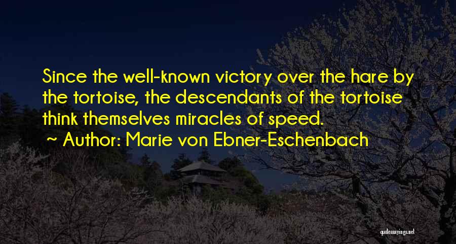 Hare And Tortoise Quotes By Marie Von Ebner-Eschenbach