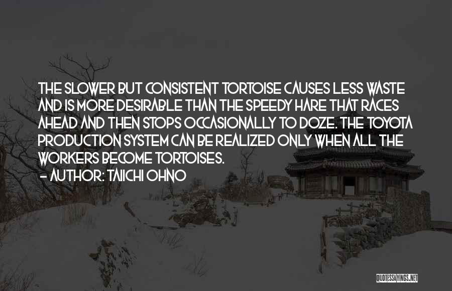 Hare And Tortoise Quotes By Taiichi Ohno