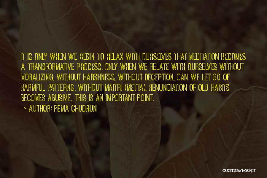 Harmful Habits Quotes By Pema Chodron