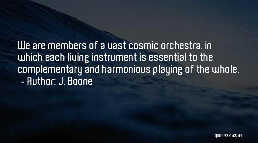 Harmonious Living Quotes By J. Boone