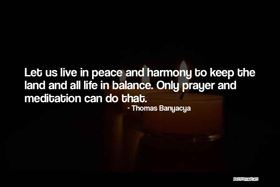 Harmony And Balance Quotes By Thomas Banyacya Harmony And Balance Quotes By Thomas Banyacya