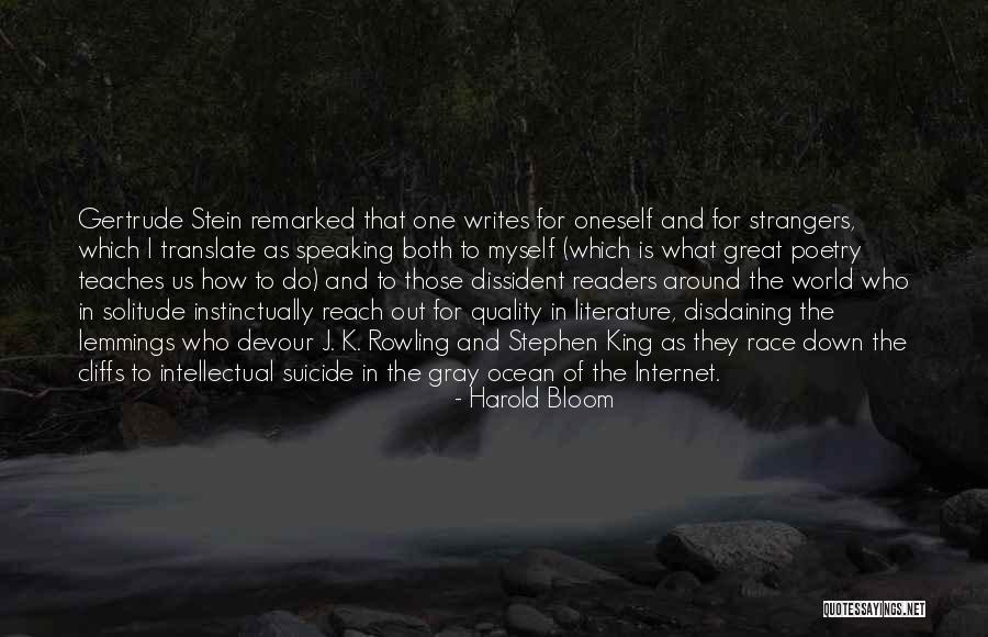 Harold Bloom Poetry Quotes By Harold Bloom