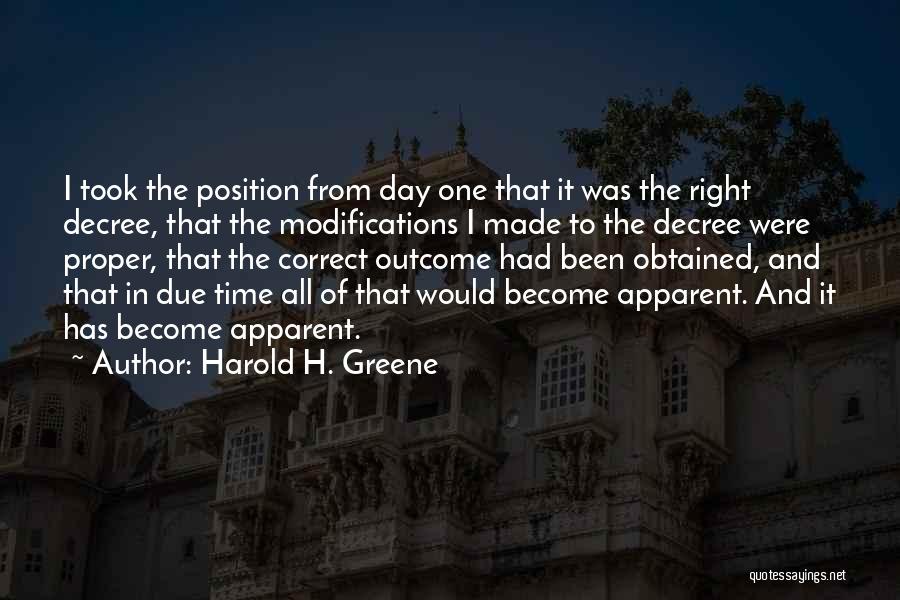 Harold H. Greene Quotes 1991897