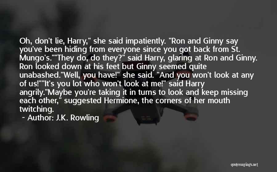 Harry And Ginny Quotes By J.K. Rowling