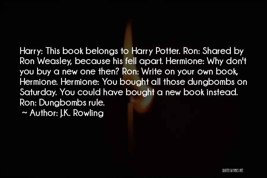 Harry And Hermione Book Quotes By J.K. Rowling