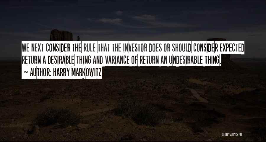 Harry Markowitz Quotes 661638