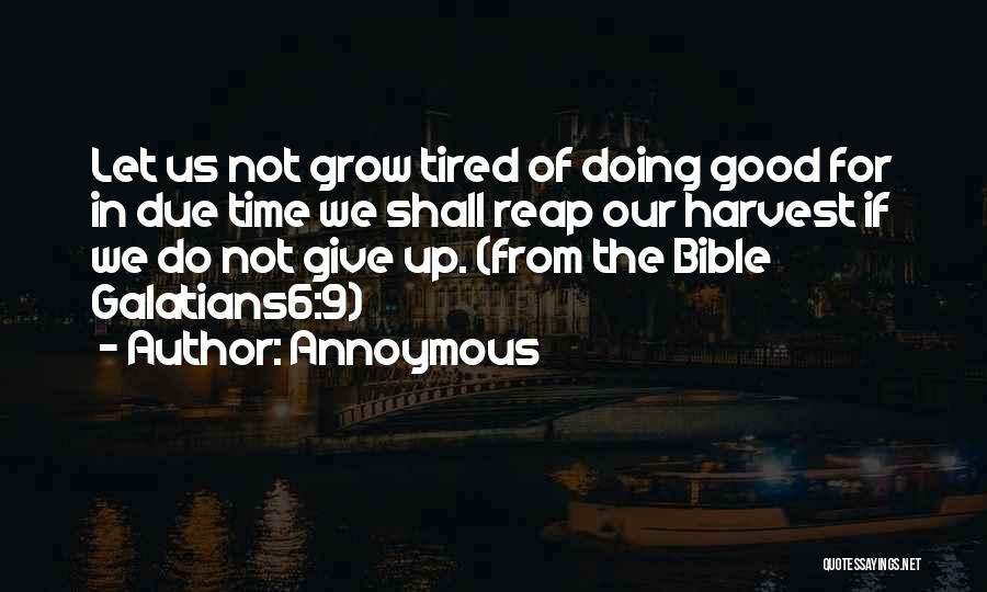 Harvest Bible Quotes By Annoymous