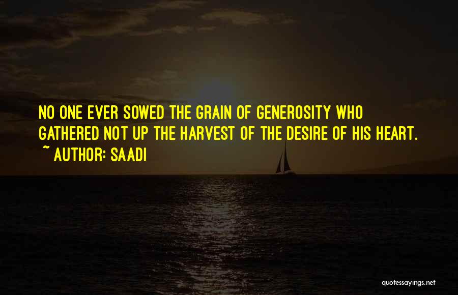 Harvest Quotes By Saadi