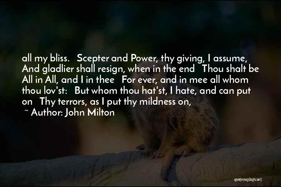 Hat Quotes By John Milton