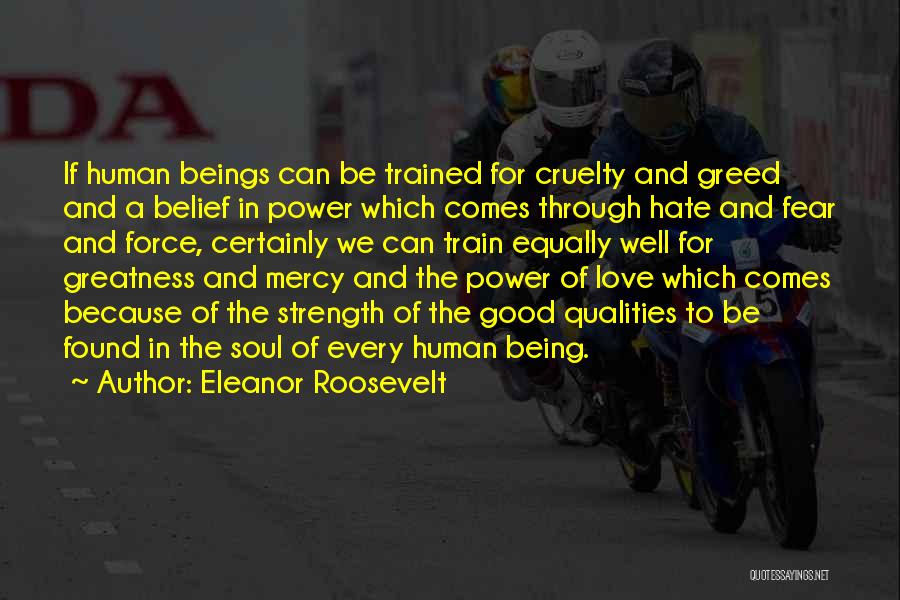 Hate And Fear Quotes By Eleanor Roosevelt