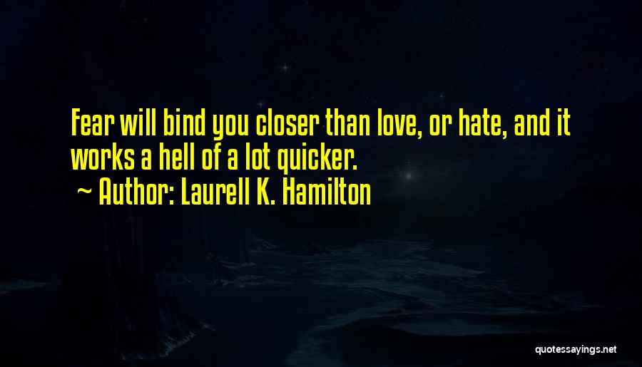 Hate And Fear Quotes By Laurell K. Hamilton