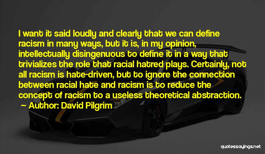 Hate And Racism Quotes By David Pilgrim