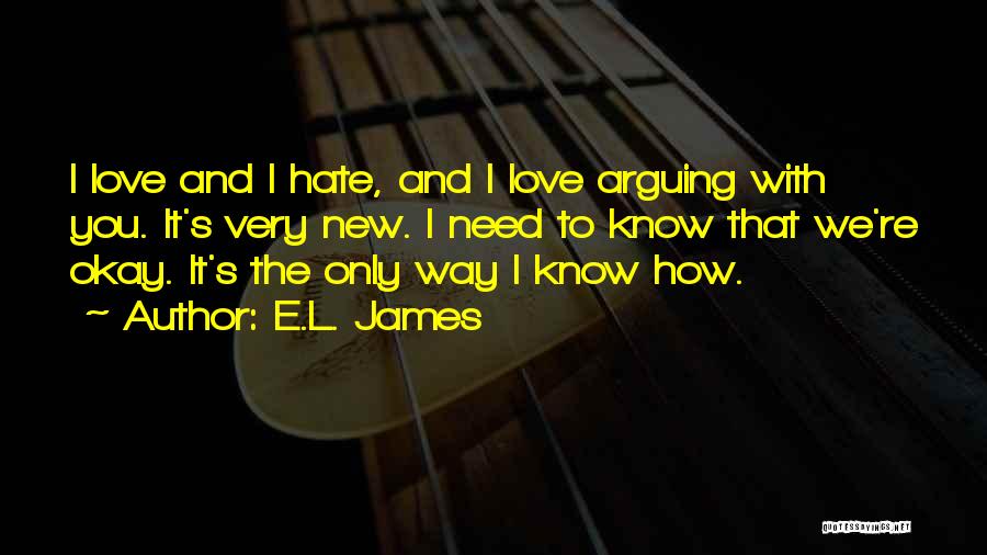 Hate Arguing With You Quotes By E.L. James