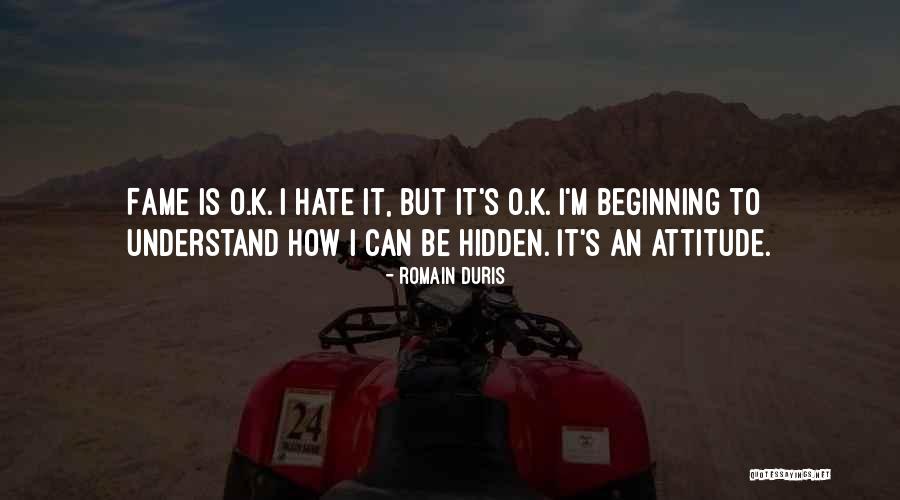 Hate Attitude Quotes By Romain Duris Hate Attitude Quotes By Romain Duris