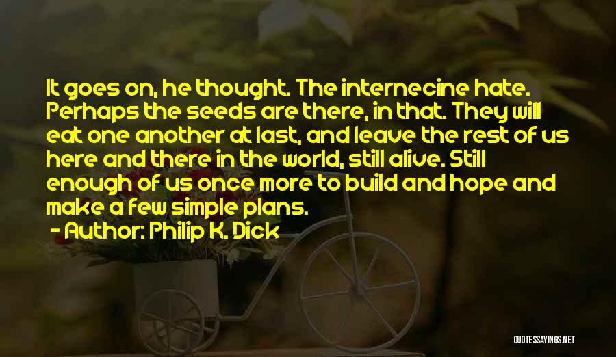 Hate Build Up Quotes By Philip K. Dick