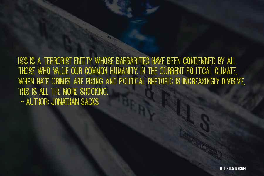 Hate Crimes Quotes By Jonathan Sacks