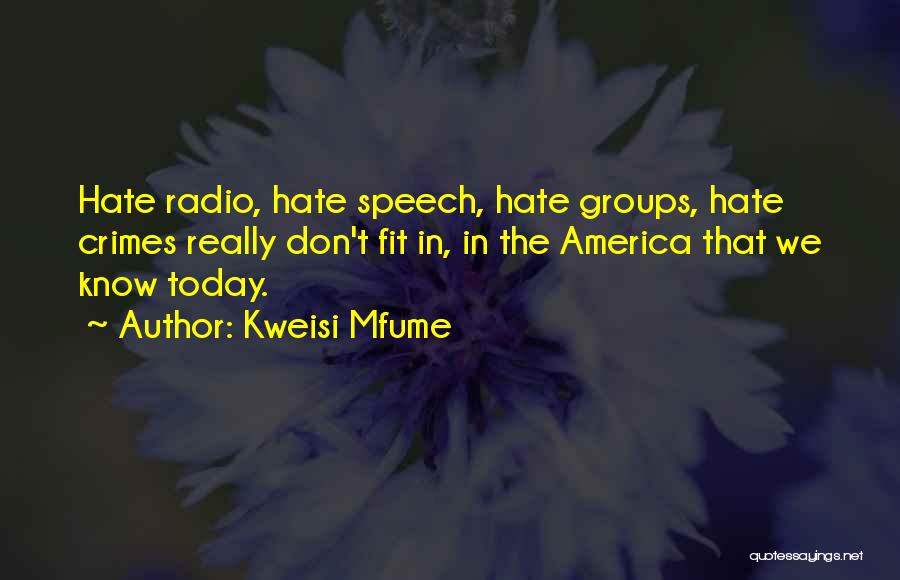 Hate Crimes Quotes By Kweisi Mfume