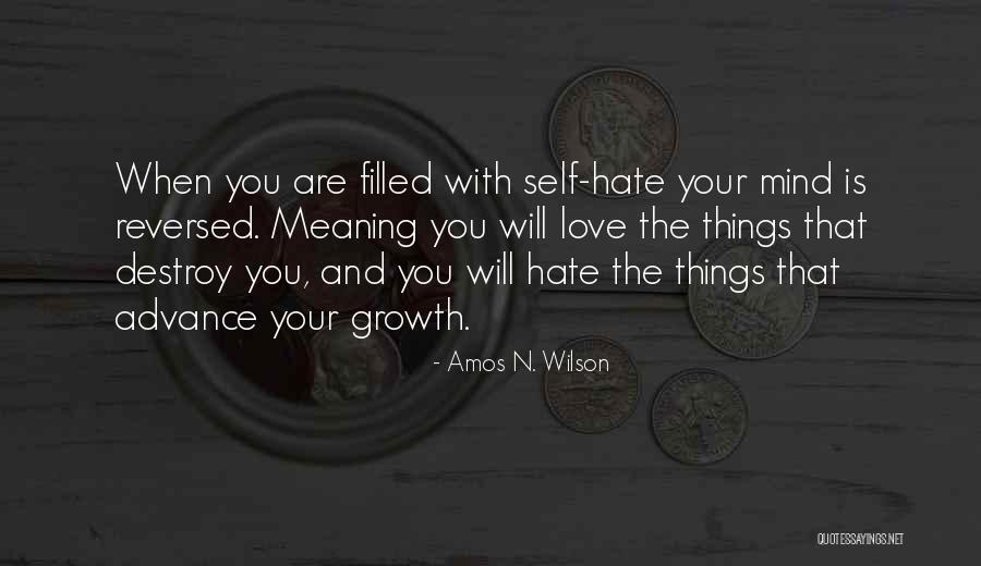 Hate Filled Quotes By Amos N. Wilson