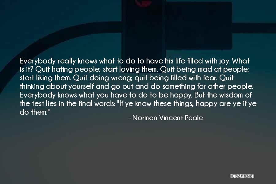 Hate Filled Quotes By Norman Vincent Peale