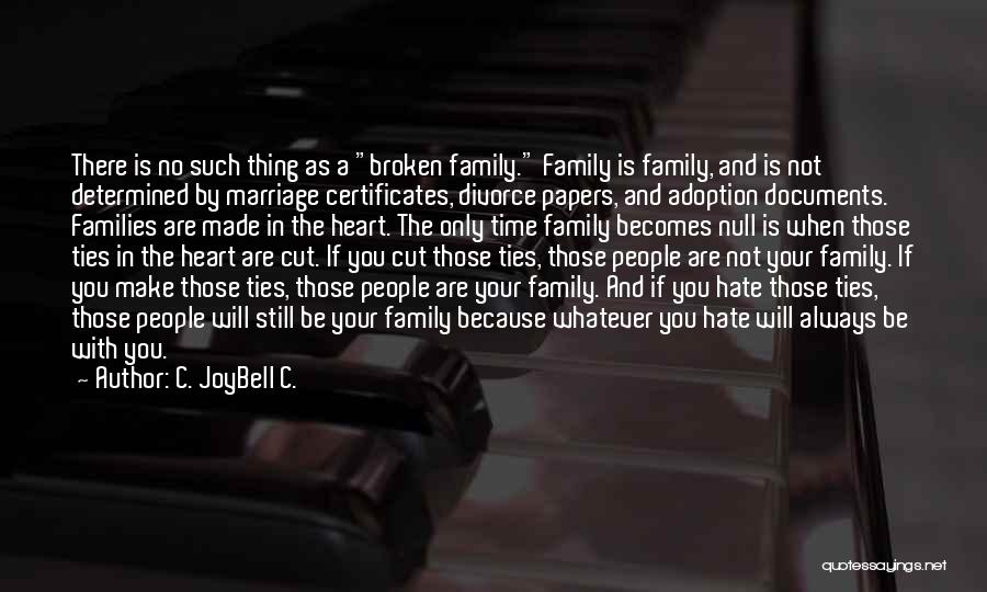 Hate In The Family Quotes By C. JoyBell C.