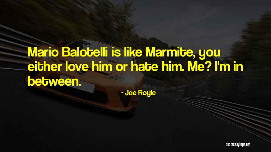 Hate Me Or Love Me Quotes By Joe Royle
